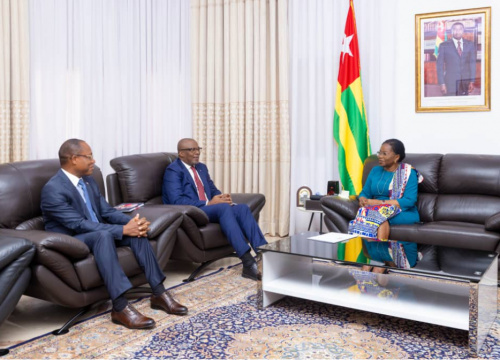 Pascal Kossi Mawuli Kové du COFINA reçu par le Premier Ministre Victoire Dogbé