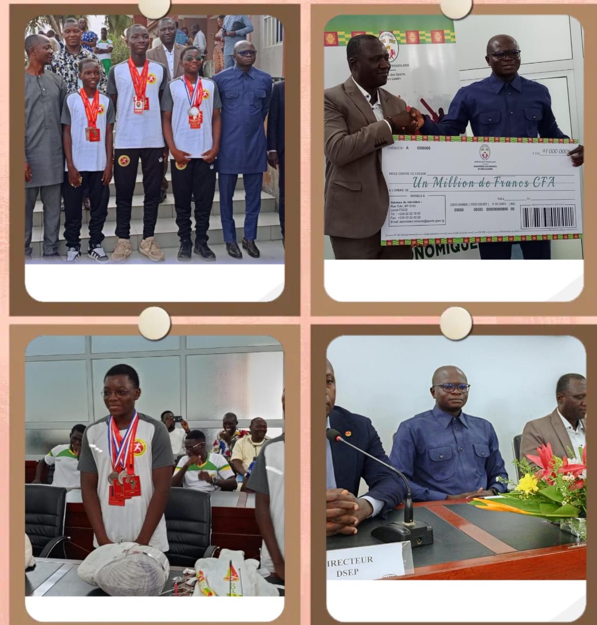 MSL /Médailles d’argent et de bronze : les escrimeurs togolais revenus de Luanda, honorés