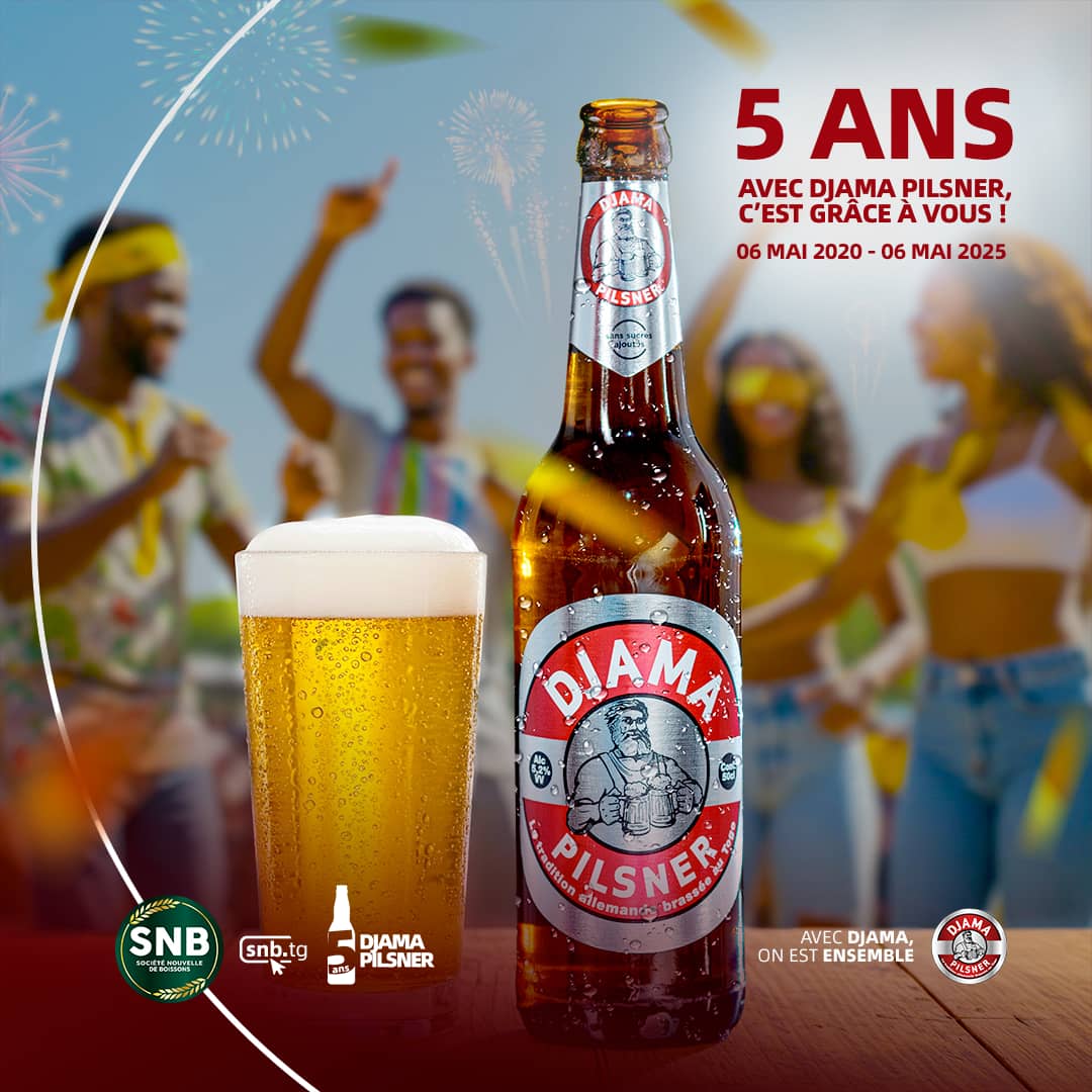 Cinq Ans de Succès pour la DJAMA Pilsner : La SNB célèbre son anniversaire !