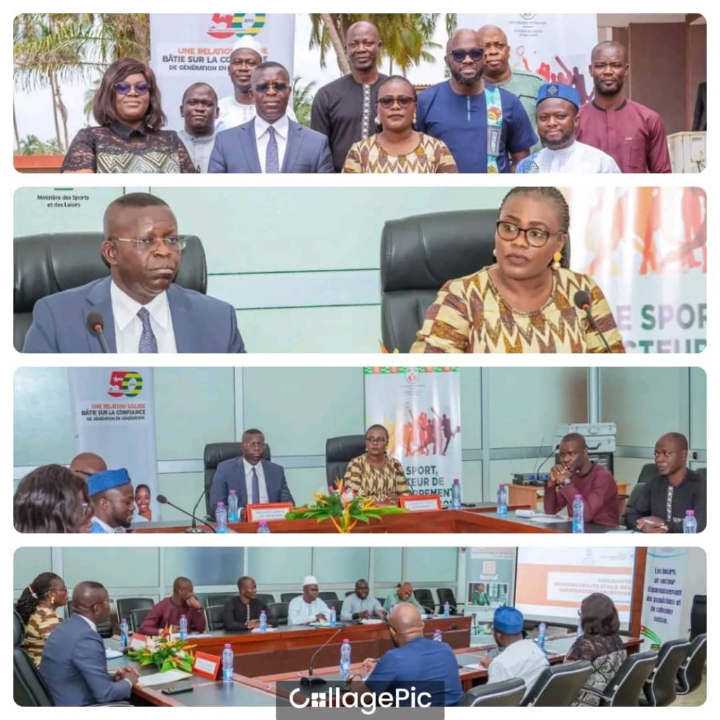 Togo : Le ministère des Sports et des Loisirs et GTA Assurances évaluent la mise en œuvre de l’assurance responsabilité civile des acteurs sportifs