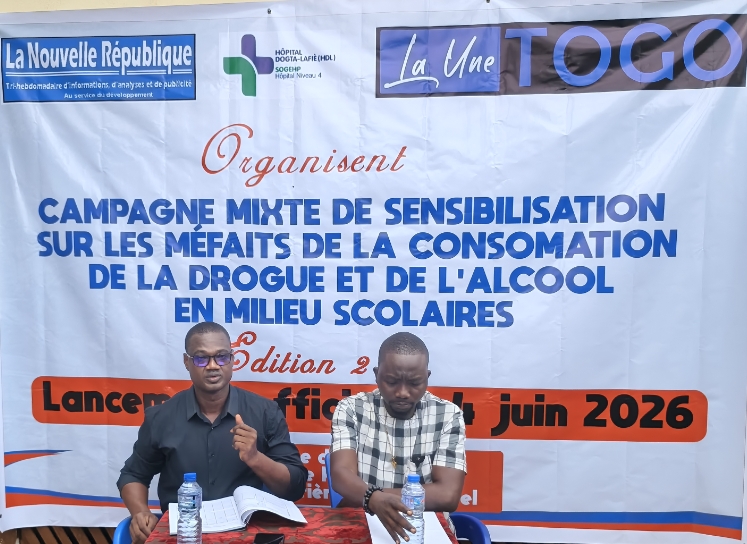 Société : La Nouvelle République et La Une Togo relancent leur croisade contre la drogue et l’alcool à l’école