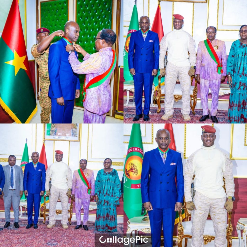 Diplomatie togolaise : Robert DUSSEY décoré Commandeur de l’Ordre des Étalons par le Capitaine Ibrahim TRAORÉ
