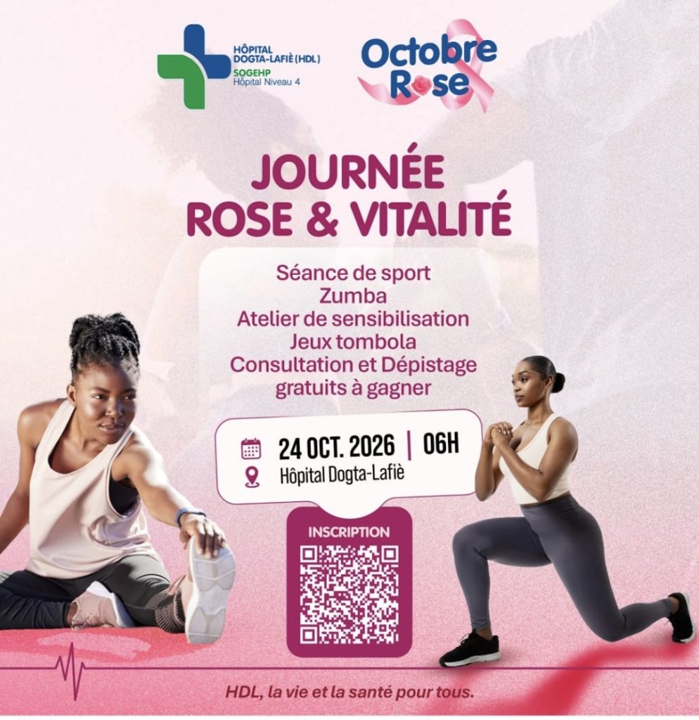 Octobre Rose : L’Hôpital Dogta-Lafiè vous invite à la Journée Rose & Vitalité